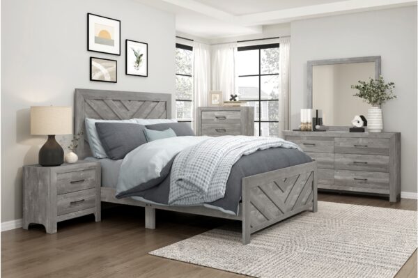 1534NP Grey Bedroom Collection