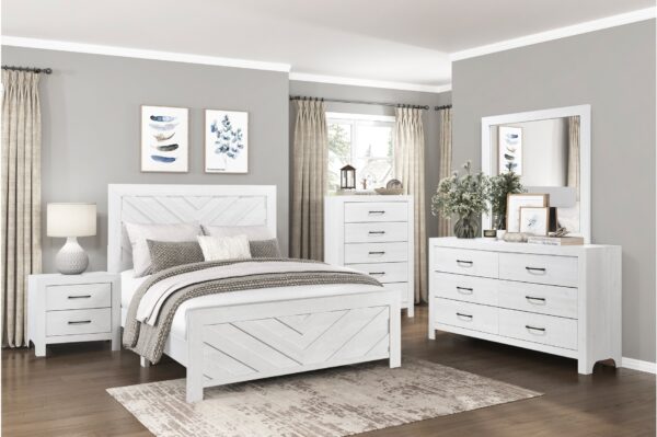 1534NP White Bedroom Collection