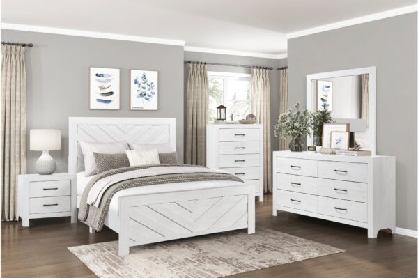 1534NP White Bedroom Collection