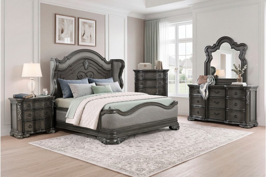 1603 Grey Bedroom Collection