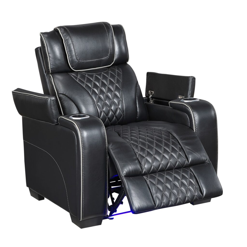 8449BK Leather Sofa Set