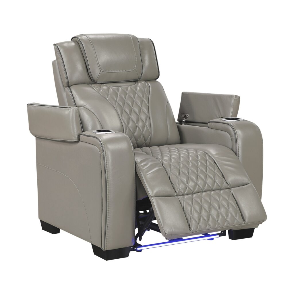 8449GY Leather Sofa Set