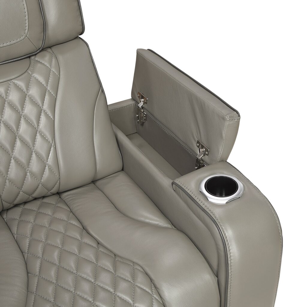 8449GY Leather Sofa Set