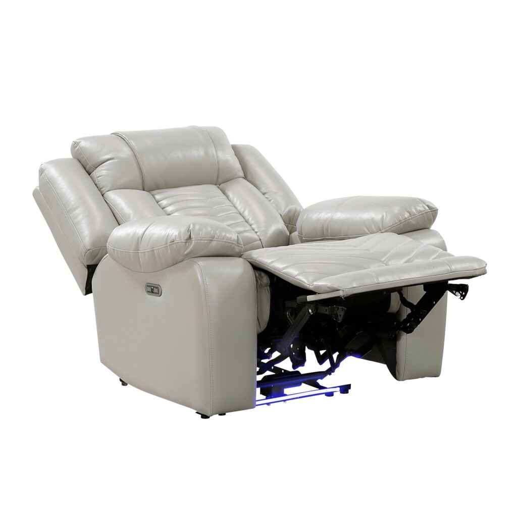 8457GRY Leather Sofa Set