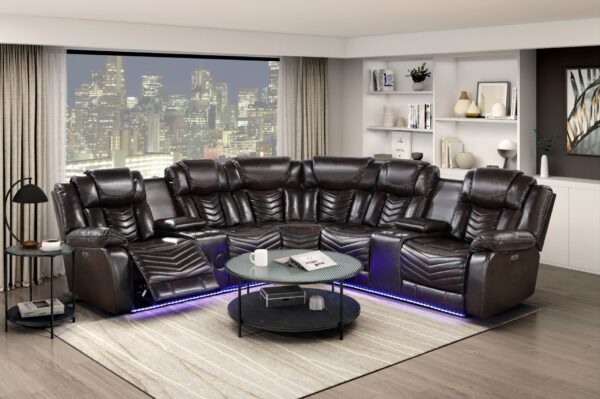 9508DB Leather Sectional