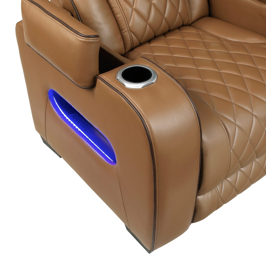 9516BRW Leather Sofa Set