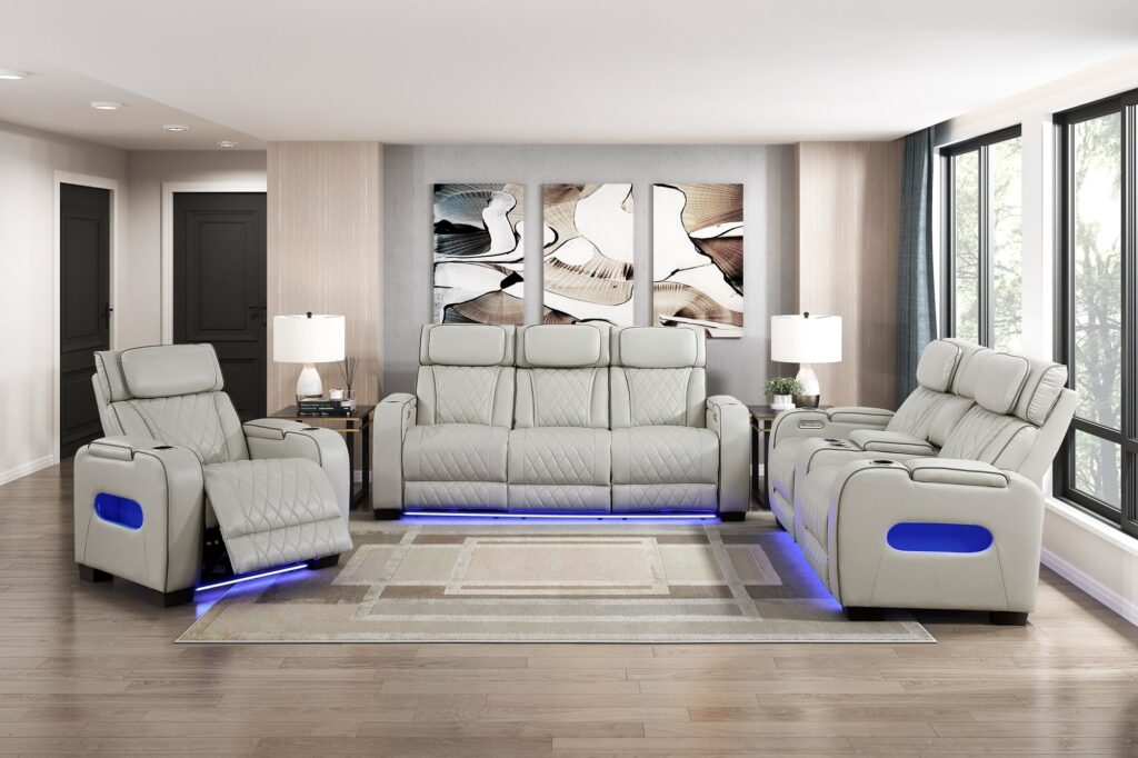 9516TPE Leather Sofa Set