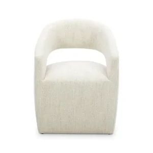White Mist Barrow Rolling Dining Chair Kq102418