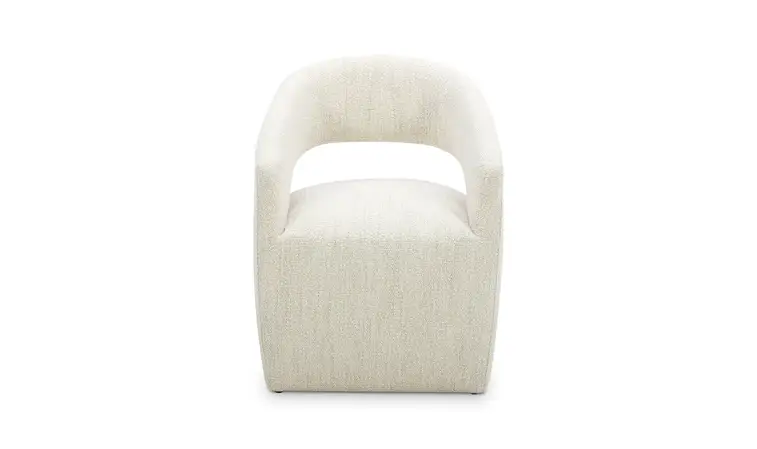 White Mist Barrow Rolling Dining Chair Kq102418