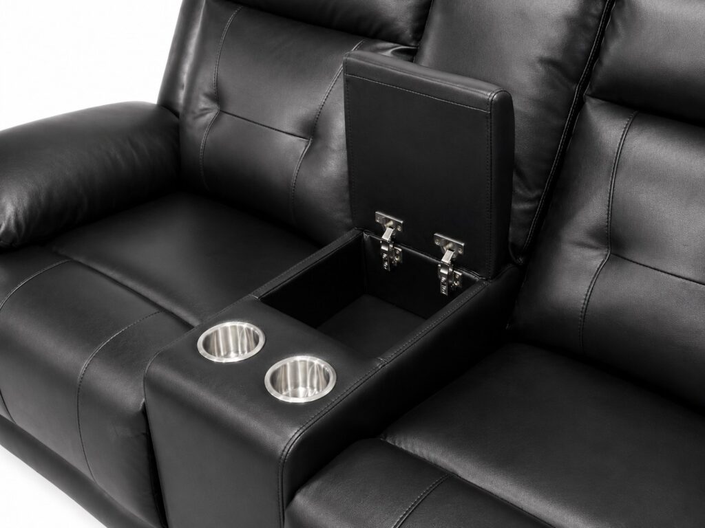 SH3745BLK Leather Sofa Set