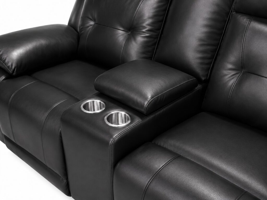 SH3745BLK Leather Sofa Set