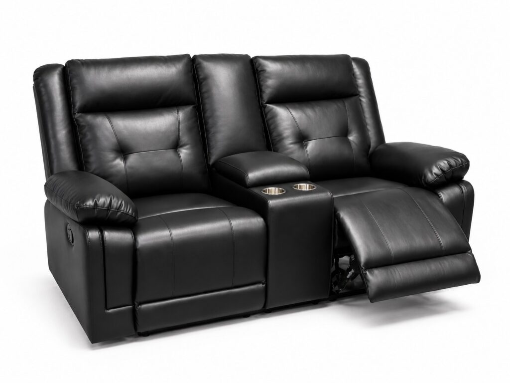 SH3745BLK Leather Sofa Set