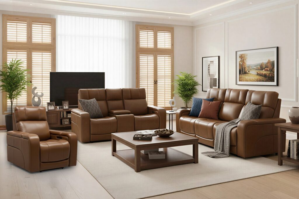 SH3755 Leather Sofa Set