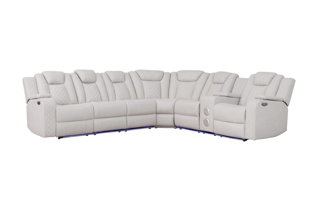 SH8895GRW Leather Sectional