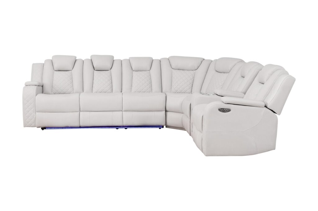 SH8895GRW Leather Sectional