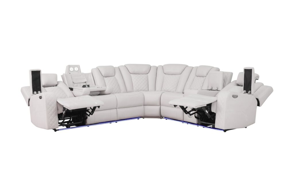 SH8895GRW Leather Sectional